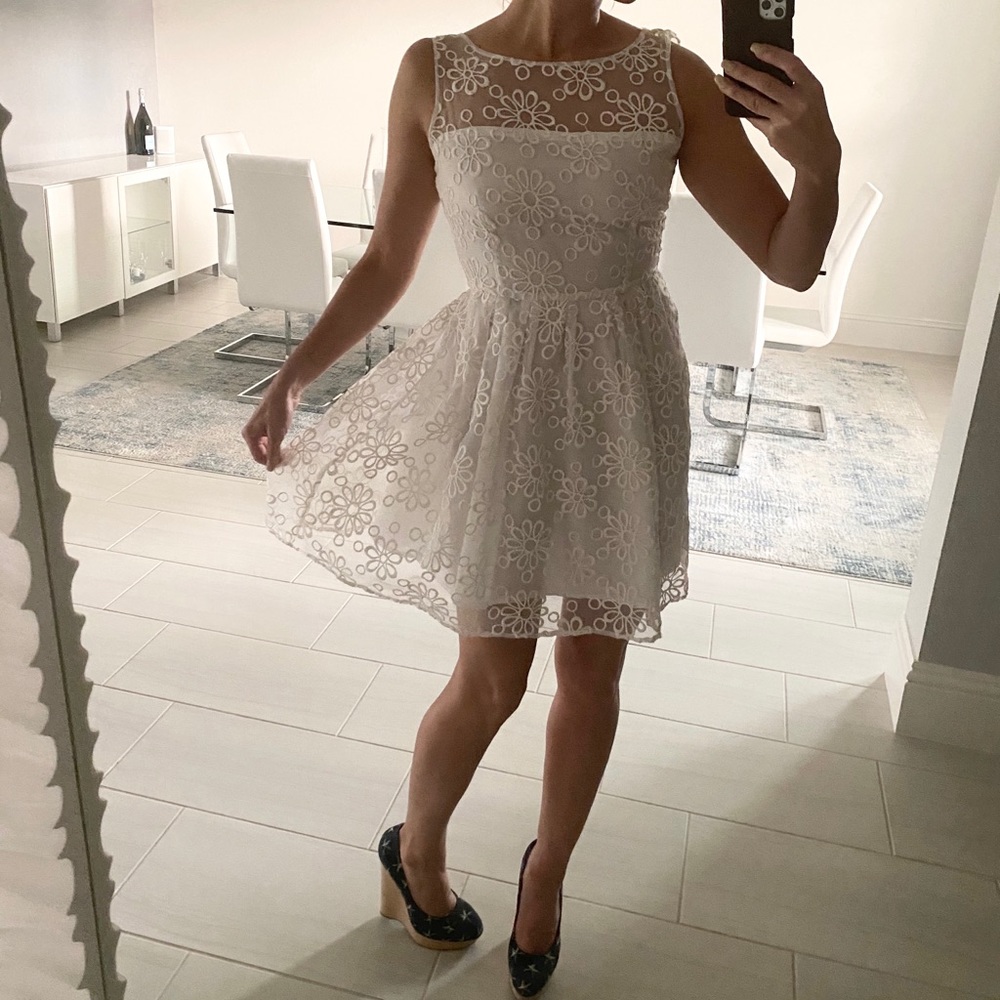 Super Cute White Designer Summer Dress